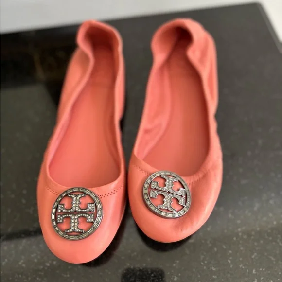 Tory Burch Coral Flats size 6.5 - Picture 1 of 8